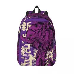 Purple Backpack Daily Backpacks Anime Manga Boy Kawaii School Bags Colorful Big Rucksack