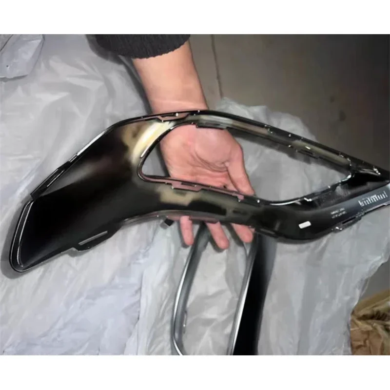 아우디 Q7 S-라인 S라인 스포츠 2020 2021 2022 2023 2024용 자동차 블랙 또는 크롬 리어 배기 머플러 테일 스로트 파이프 커버 트림