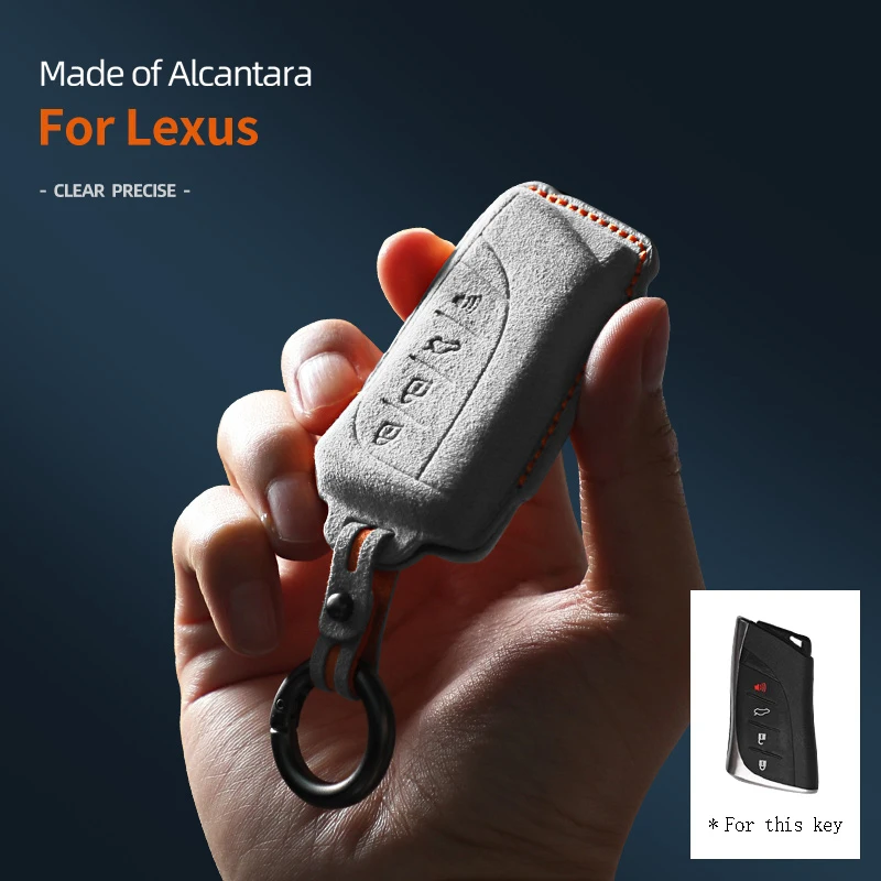 Alcantara Car Key Case Cover For Lexus NX ES UX US RC GX IS RX 200 350h LS 450h 260h 300h UX200 Keychain Protector Accessories