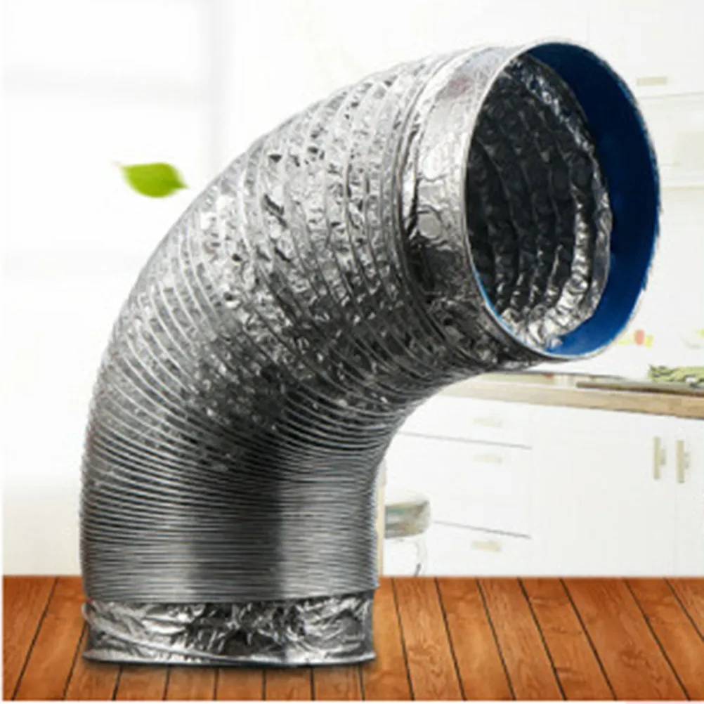 1.5m Flame Retardant Flexible Aluminum Foil Duct Hose for HVAC, Dryer Exhaust, Greenhouse & Grow Room