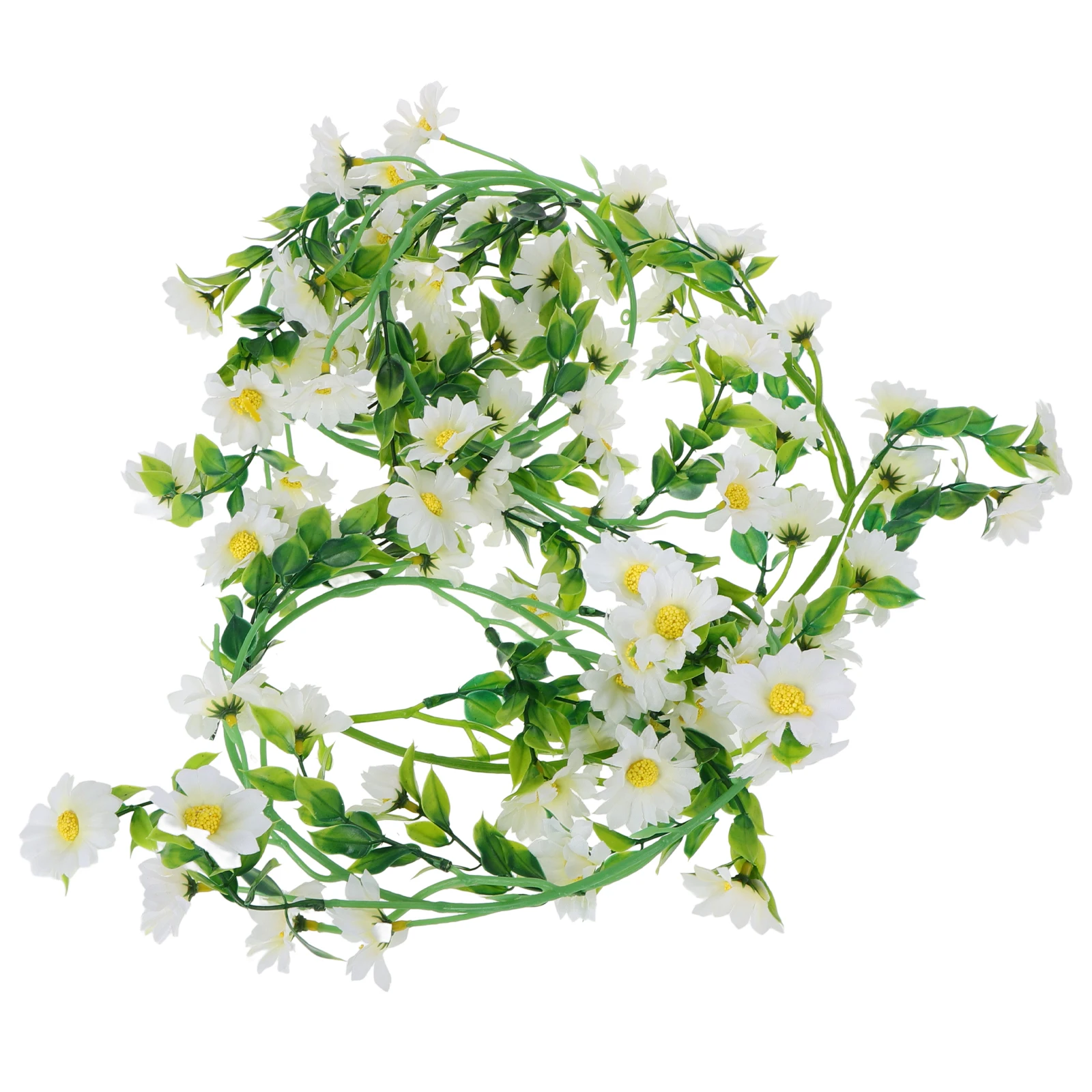 

Simulated Daisy Flower Vine White Hanging Silk Garland Spring Summer Decor Artificial Flowers Home Balcony Pipe Decor Fade