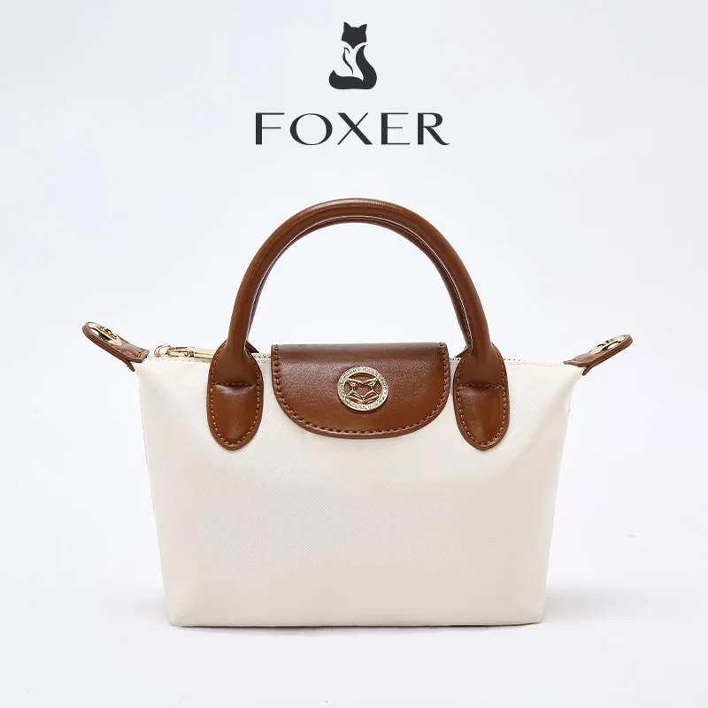 FOXER ماركة بولي PU حقيبة يد عصرية حقيبة كتف نسائية 2025 جديد غير رسمي أنثى صغيرة محفظة كروسبودي السفر شيك ترابيز محفظة