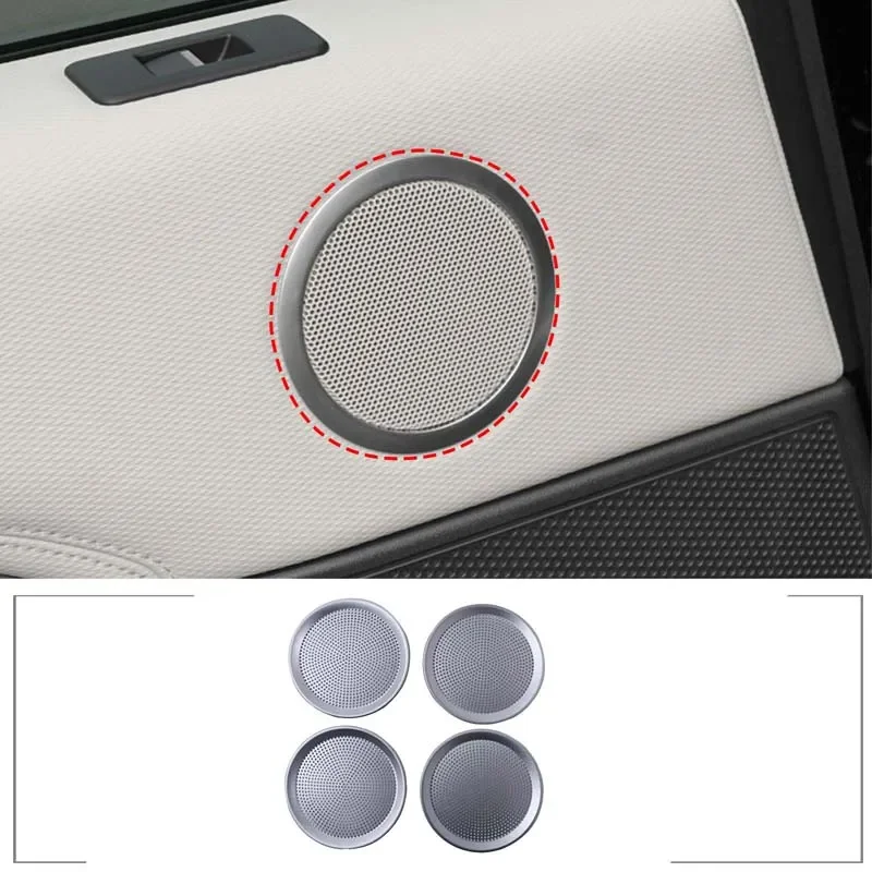 

For Land Rover Discovery Sport 2015-2019 Stainless Steel Silver Car Door Horn Mesh Cover Trim Sticker Car Accessories