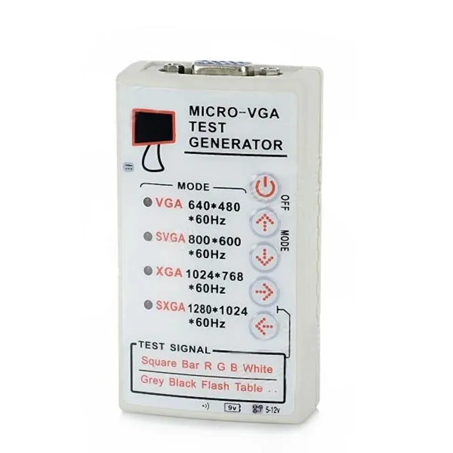 Portable VGA Signal Generator SVGA/XGA 60HZ For LCD CRT Display Monitor Tester USB Cable VGA SVGA XGA