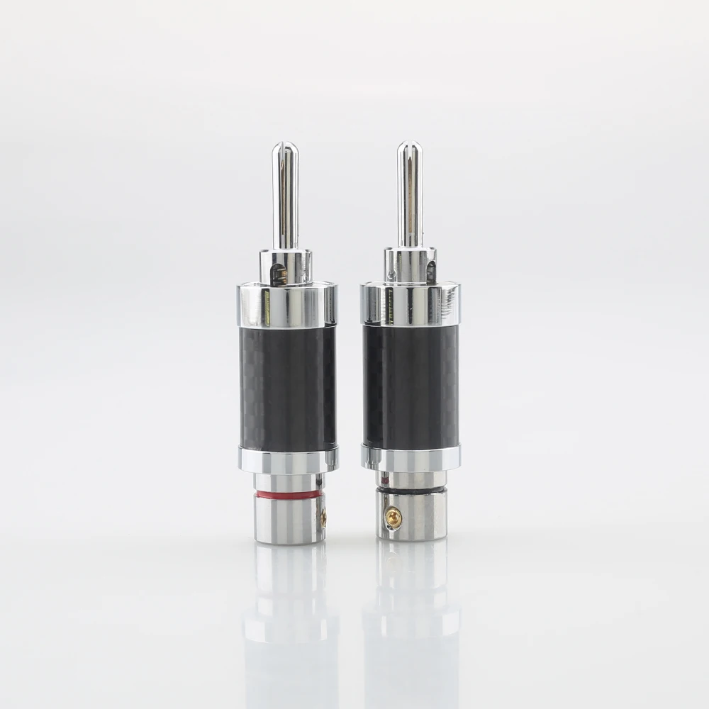 من ألياف الكربون سلسلة الروديوم مطلي موصل الموز ، لتقوم بها بنفسك سلك المتكلم ، عالية الجودة ، CF1564 ، 4 قطعة