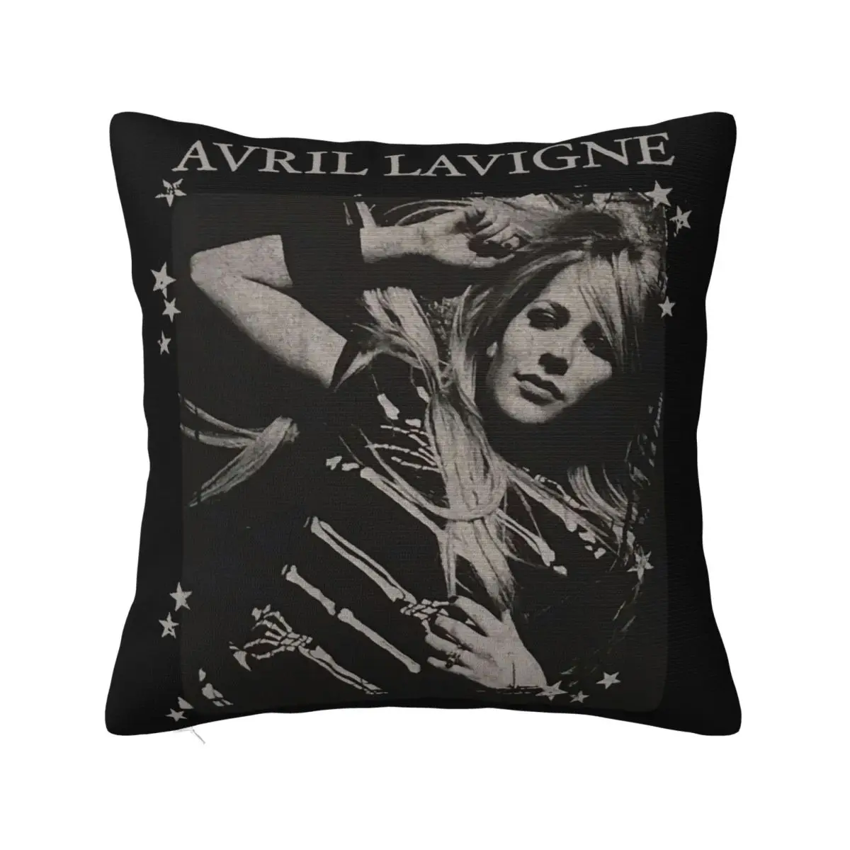 Avril Lavigne The Best Damn Tour 2008 Concert Faded HoleWa Girl Colour Logo Streetwear Pillow Case