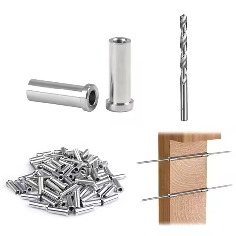 10/30/50/80/120pcs Deck Cable Railing 316 Stainless Steel Protector Sleeves for 1/8" Cable For Wood/Composite Post