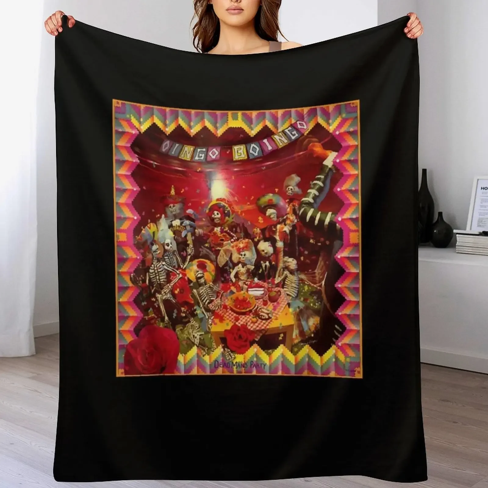 

Gift Idea Oingo Boingo Dead Mans Party Gifts For Birthday Throw Blanket Extra Large Throw Weighted Heavy sofa bed Blankets