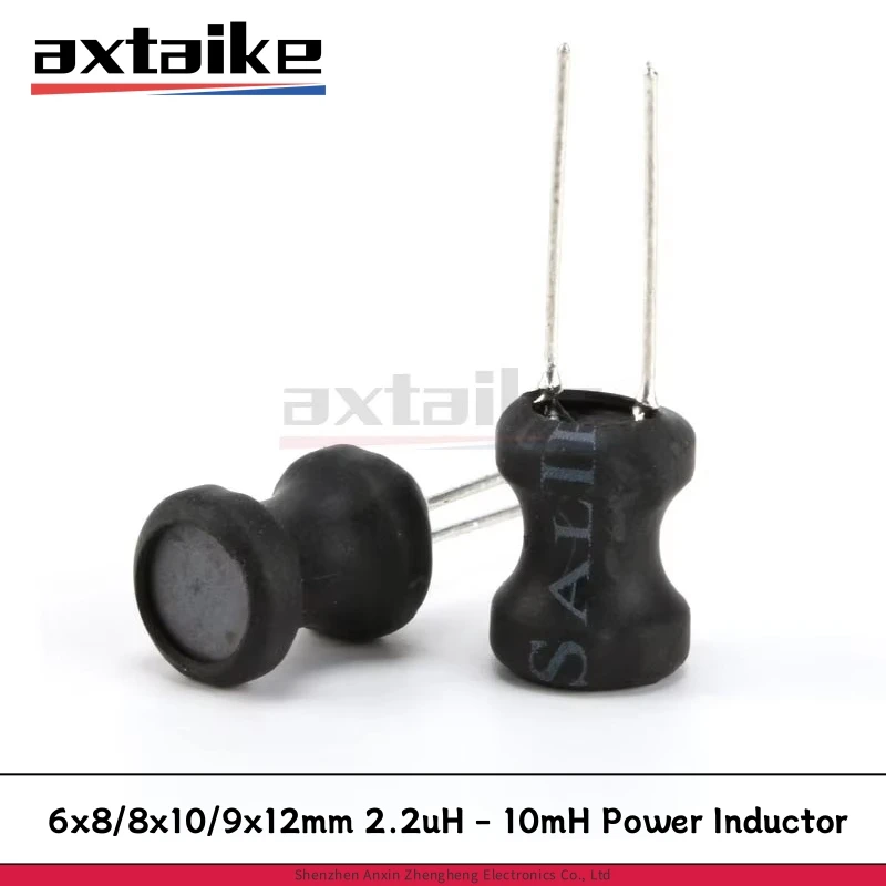 10PCS 0608 0810 0912 I-shape Power Inductor Inductance Copper Coil 6*8mm 8*10mm 9*12mm 47/68/100/220/330/470UH 1/2.2/3.3/4.7MH