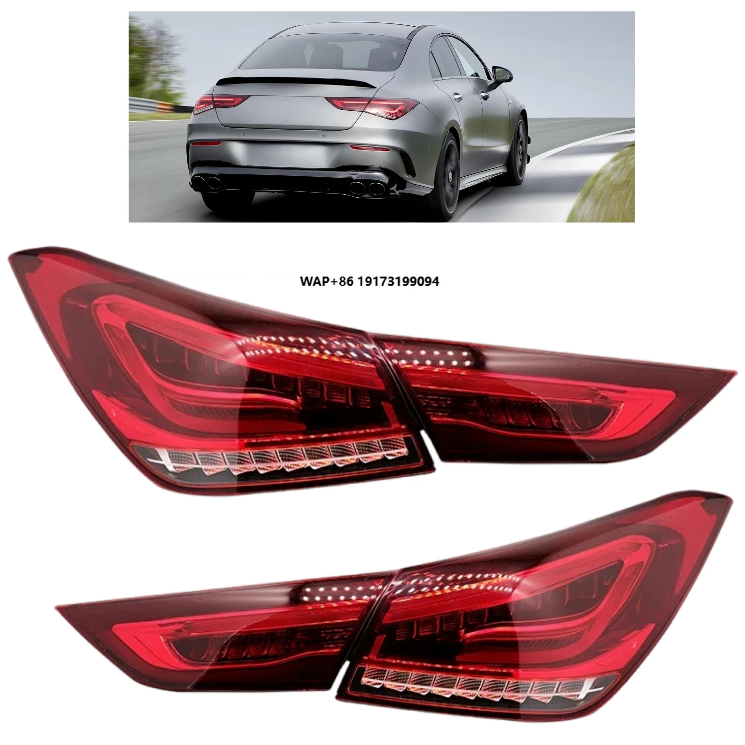 

CLA W118 X118 LED LHD Rear Taillights 2020+ Brake Tail Lamp OEM Rear Taillamp Indicator Reverse Lights Turn Signals for Benz