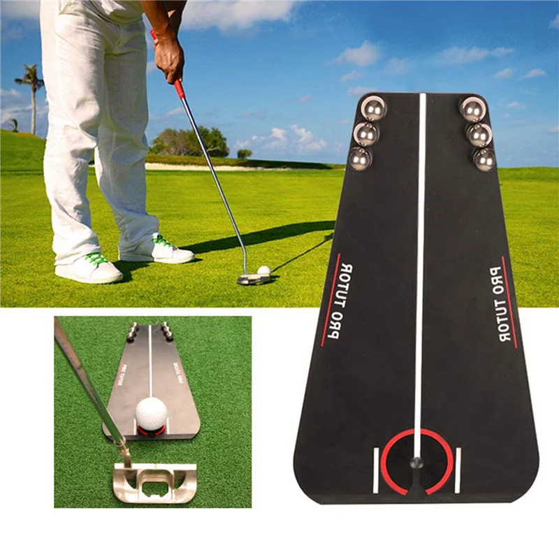 

B72A 3X Golf Putting Tutor With Free Zipper Case, Golf Putting Training Aid Indoor Outdoor Golf Putting Trainer/Aids
