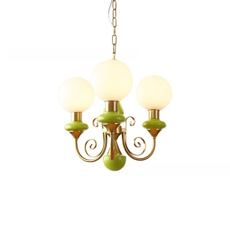 French retro master bedroom chandelier Nordic living room pastoral medieval study cloakroom entrance light