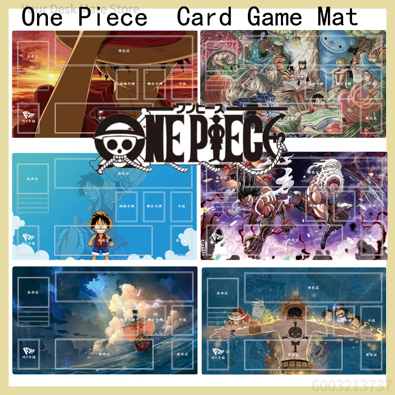 DIY Thick One Piece Playmat  Ace Luffy Single Player Design Non-Slip Durable Card Game Mat Ideal Anime Gift for Kid