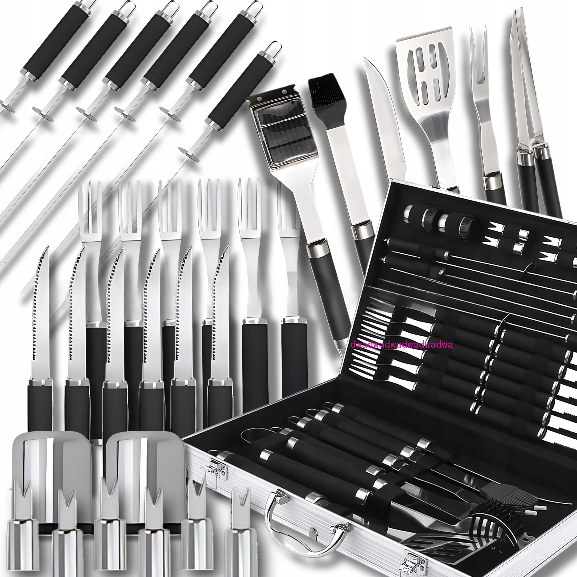 

Barbecue tool set 32 pieces combination stainless steel outdoor grill cross-border hot sale