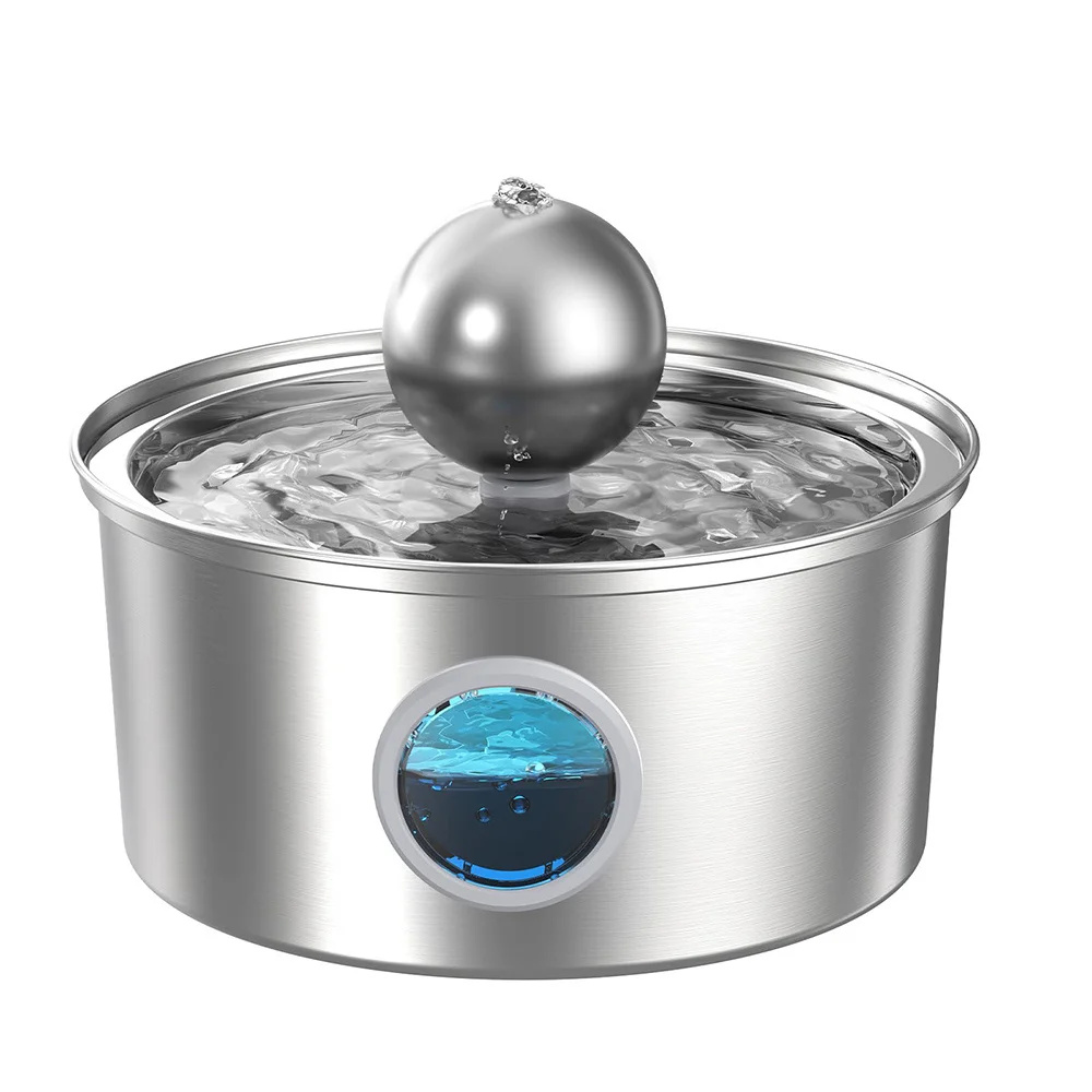 4L Stainless Steel Pet Cat and Dog Drinking Fountain Ultra-Silent Water Pump Suitable for Multiple Pet Drinking Bowls