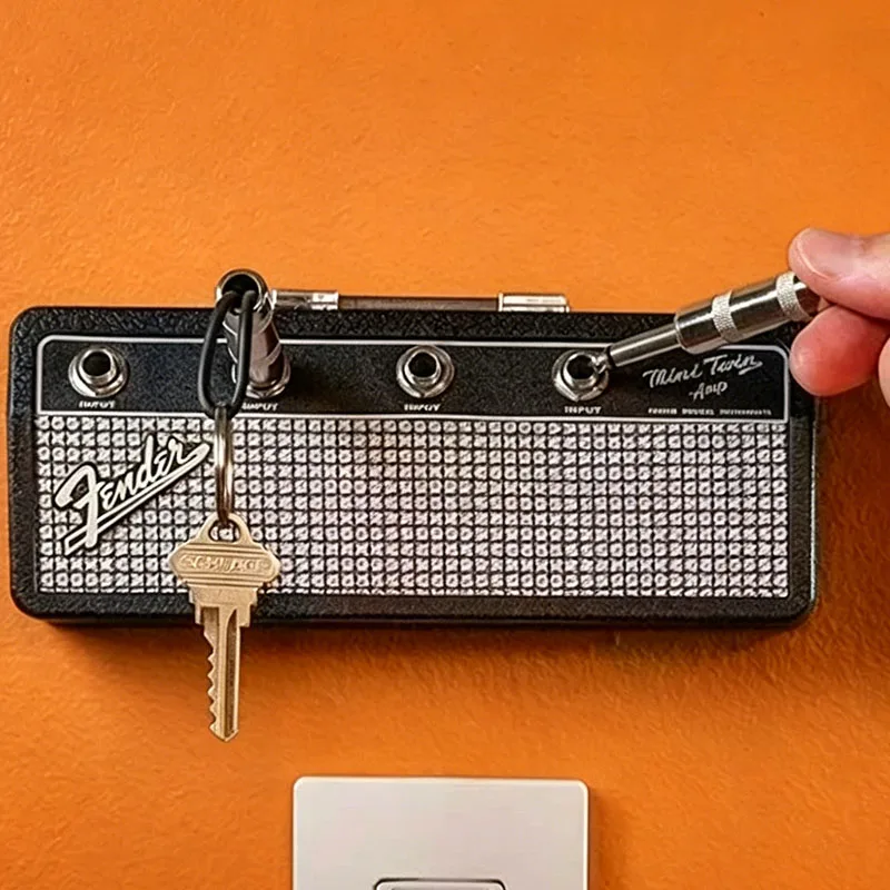 Soporte de pared para llaves con diseño de guitarra Fender, estilo vintage, para guardar llaves, decoración del hogar, regalo 2.0