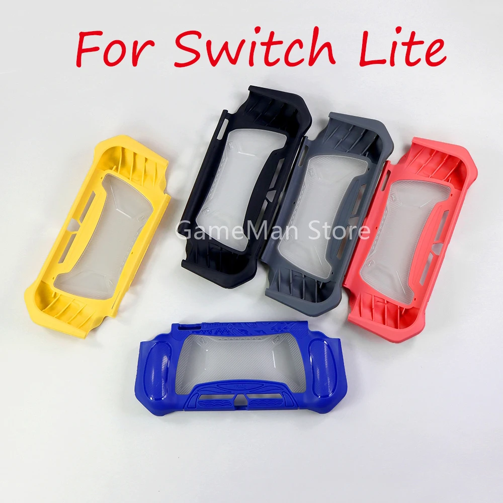 5Sets For Nintendo Switch Lite TPU Protective Case Cover with Tempered Glass Screen Protector Film 6 Thumb Grip Joystick Caps