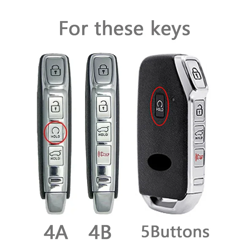 For Kia Telluride Telluride SX 2021 Sportage R 2022 K5 GT Line 2021 Seltos 2020 TPU 4 5 Buttons Car Remote Key Case Cover