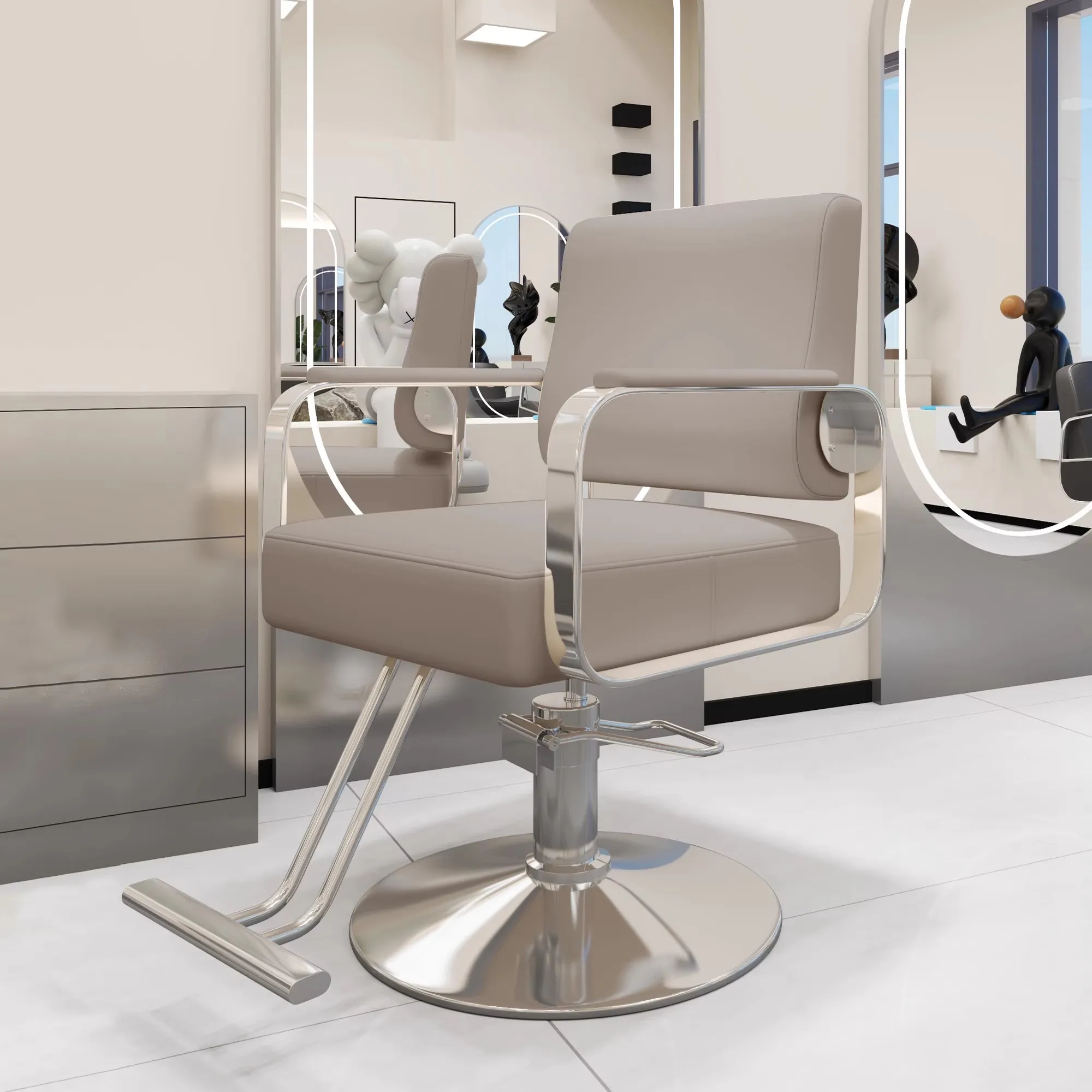 Special chair for barber shop, special hair cutting stool for hair salon, lift seat in hair perming and dyeing area