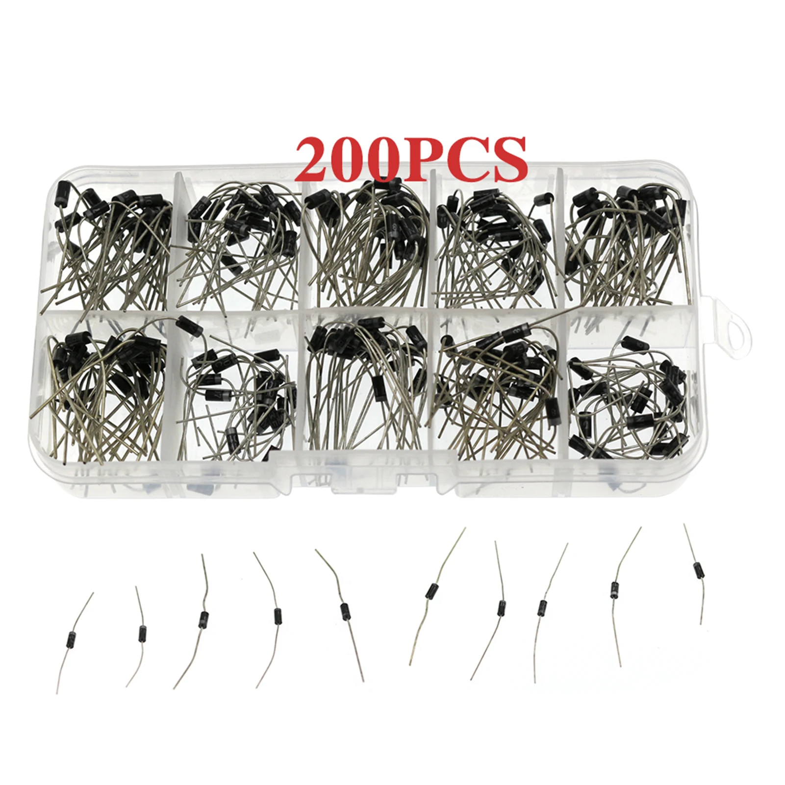 

Diode Assortment Kit 10 Values Rectifier/Schottky Diode 1N4001-1N4007-1N5819 Assorted Set with Storage Box Schottky Diode