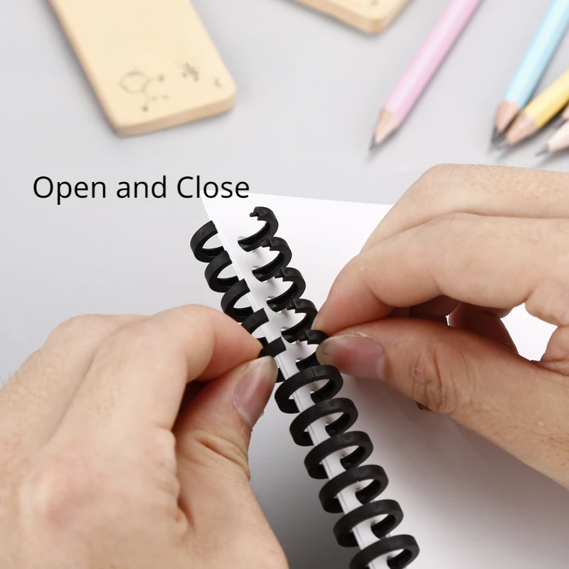 5pcs 30 Holes Loose Leaf Binders Book Rings for Notebooks Binding Clips Spines Combs 85 Sheets Capacity for Paper Notebook Album
