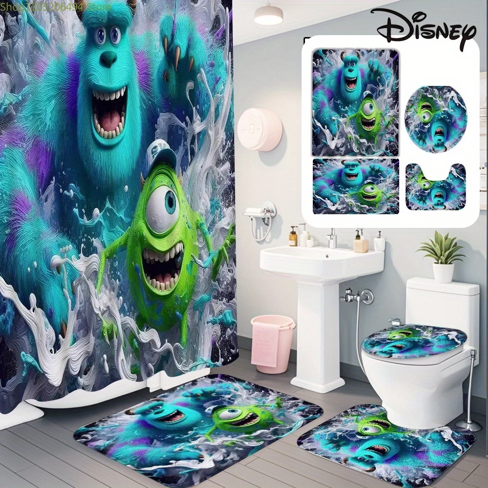 

Полный комплект для ванны с самым высоким рейтингом, 4 шт. — занавеска для душа + вкладыш + 12 крючков + коврик для ванной, идея подарков, ткань высокой плотности ​