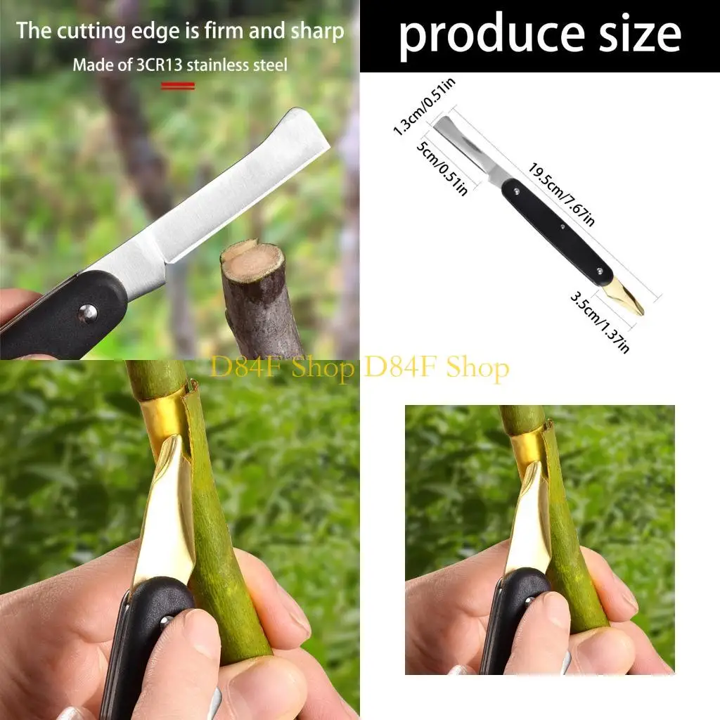 D84F Multipurpose Folding Grafting Tool Stainless Steel Blade Cutter For Gardening