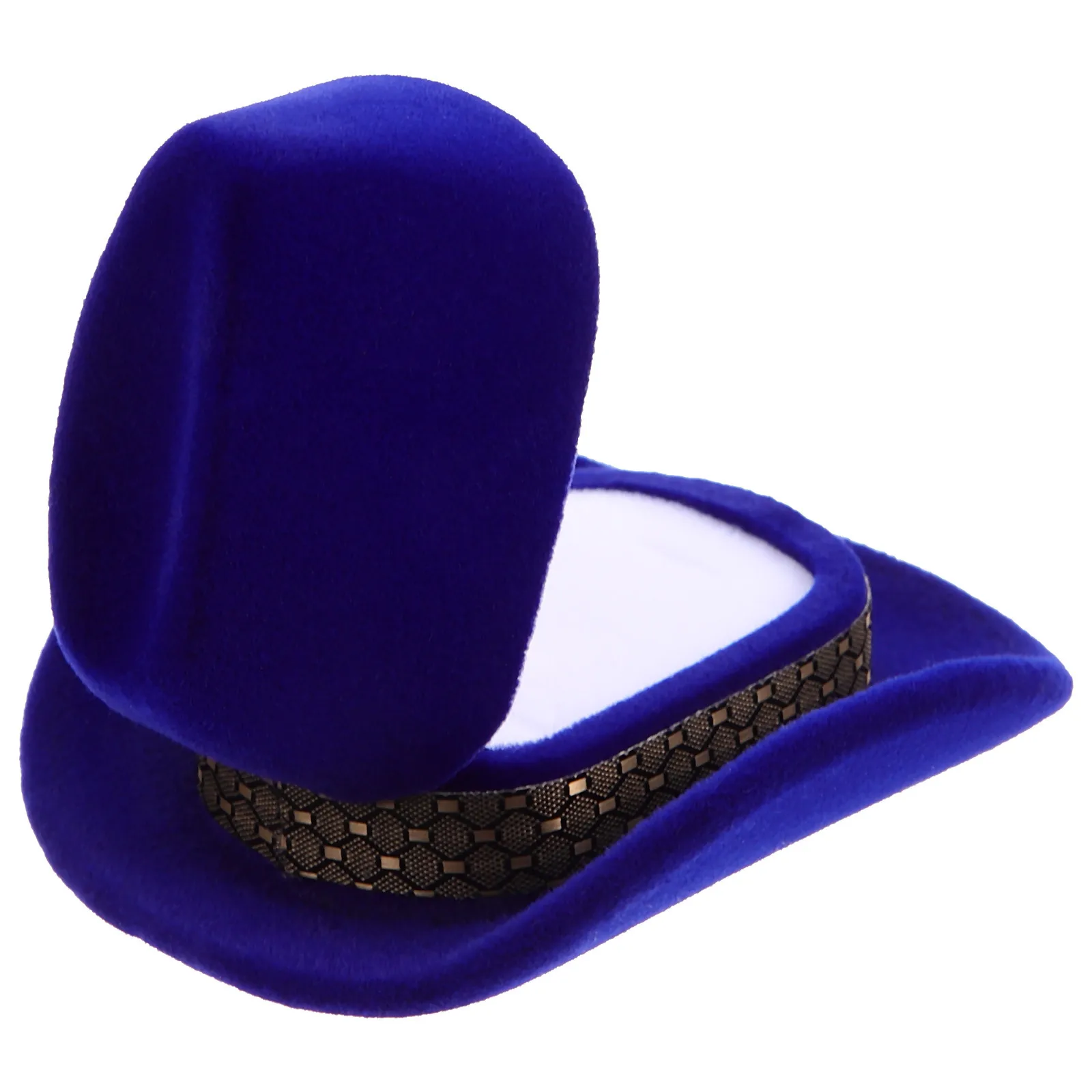 

Cowboy Hat Rings Box Western Style Jewelry Case Delicate Color Decorative Rings Display Holder for Earrings Necklaces
