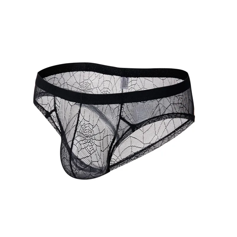 

Men's Briefs Mesh Underwear Soft Breathable Brief Sexy Underwear Men Hot Hips Up Transparent Jockstrap Low Waist Underpants