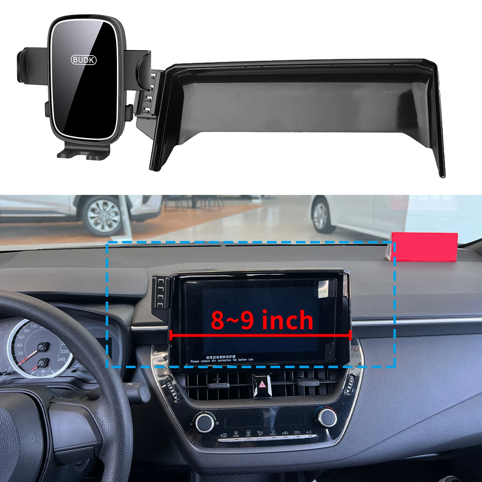 

fit for Toyota Corolla E210 2019 2020-2024 8/9in Custom Fit Phone Holder Mount Dashboard Screen Base No Drill Car​​ accessoires