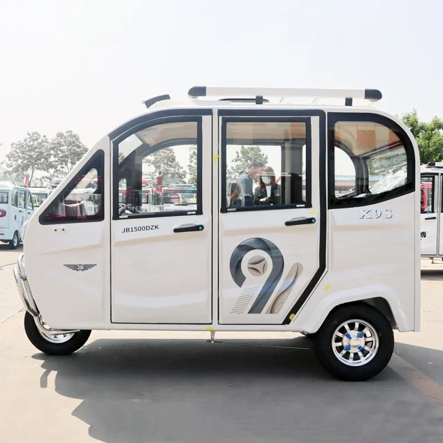 Coche eléctrico de 120km y 200km, triciclo de pasajeros con 5 puertas, Tuktuk