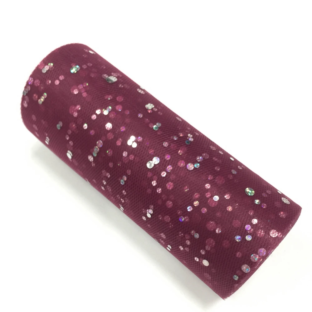 Glitzer-Pailletten-Tüllstoffrolle 6 Zoll x 25 Yards in verschiedenen Farben, geeignet für Tischdekorationen, Hochzeitsdekorationen, Babypartydekorationen. – Detail 10