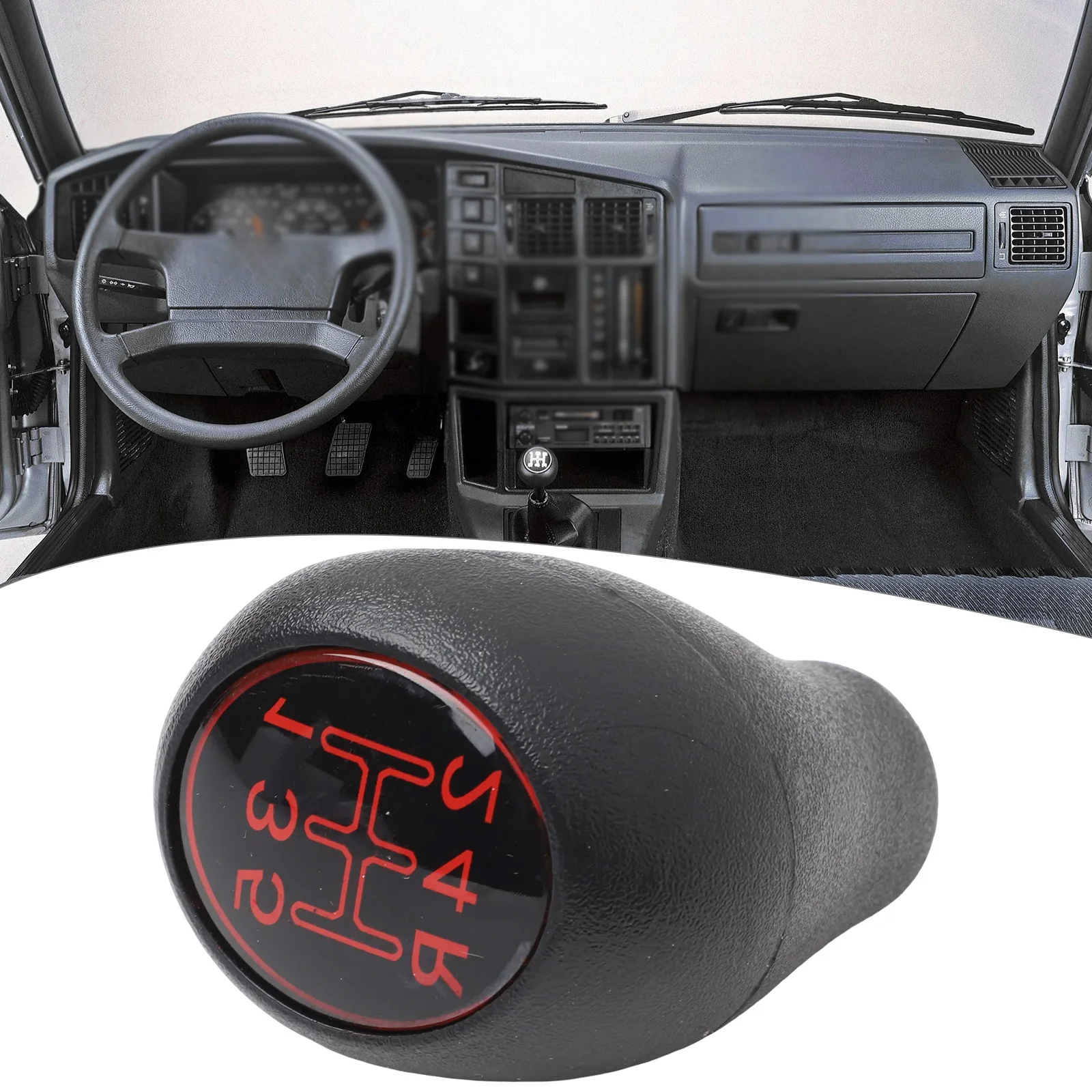 

Car Interior Upgrade 5 Speed Gear Shift Knob Car Modification High-Quality Plastic Stylish Design For 205 GTI CTI