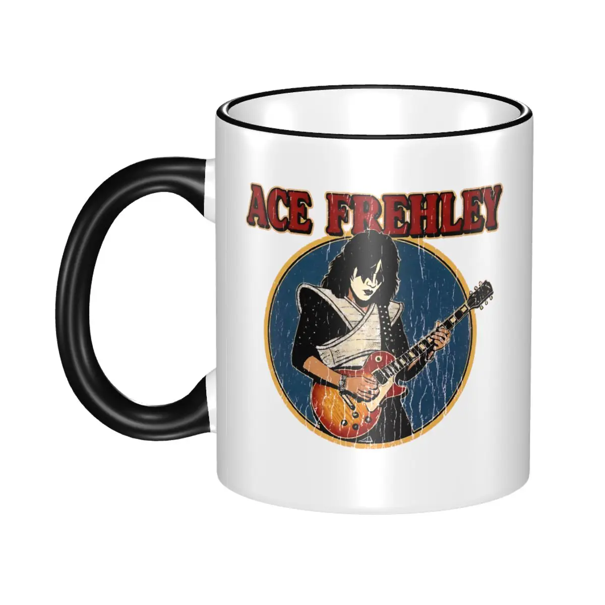 

Vintage Ace Frehley Coffee Mugs Funny Kiss Band Cup For Home