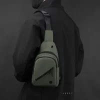 Lightweight Men's Chest Bag, Casual Nylon Crossbody Bag,Hiking Multipurpose Sling Bag for Outdoor Sports & Daily Commute 4