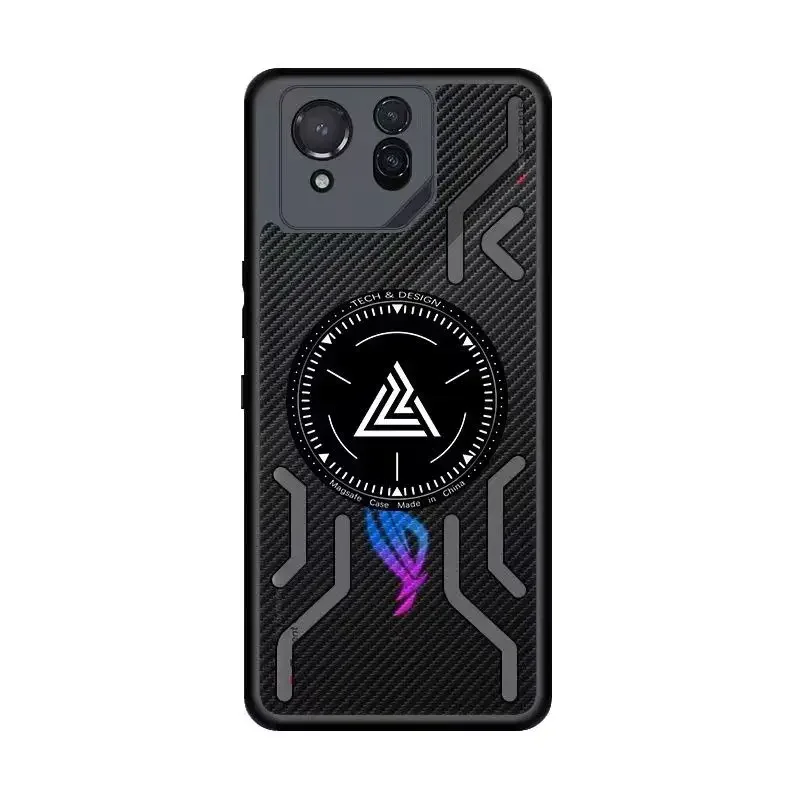 Shockproof Magnetic Metal Cooling Case For Asus Rog Phone 8 Pro Shell Soft Frame Heat Dissipation Protect Cover For Rog Phone 8