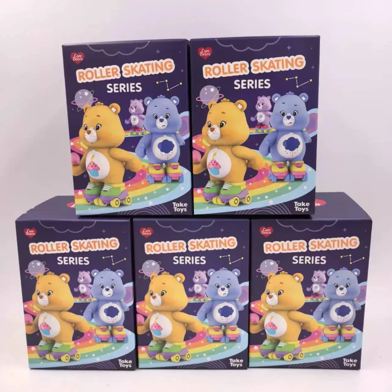 

Genuine Care Bears Roller Skating Series Blind Box Cute Little Bear Doll Action Figures Collection Ornaments Girls Boys Gifts