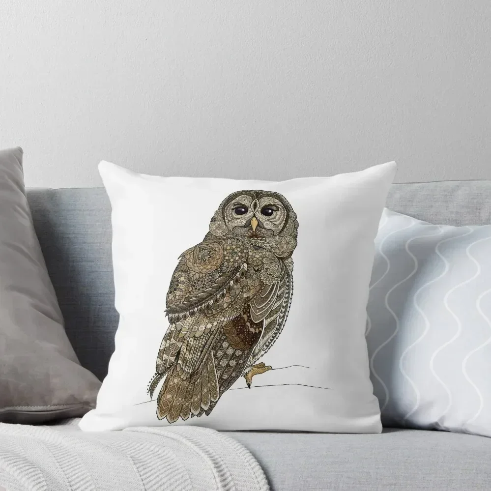 Barred Owl Tangle Throw Pillow Pillow Decor pillow cover christmas Pillowcases Bed Cushions Christmas Pillows