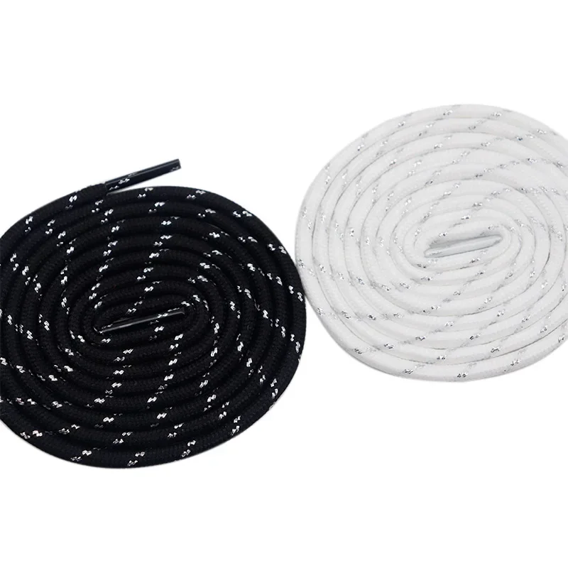 Coolstring Shoe Accessory 4.5MM Polyester Round Type Tapes 120-180CM Length Selectale Good Quality Black/White String Wholesale