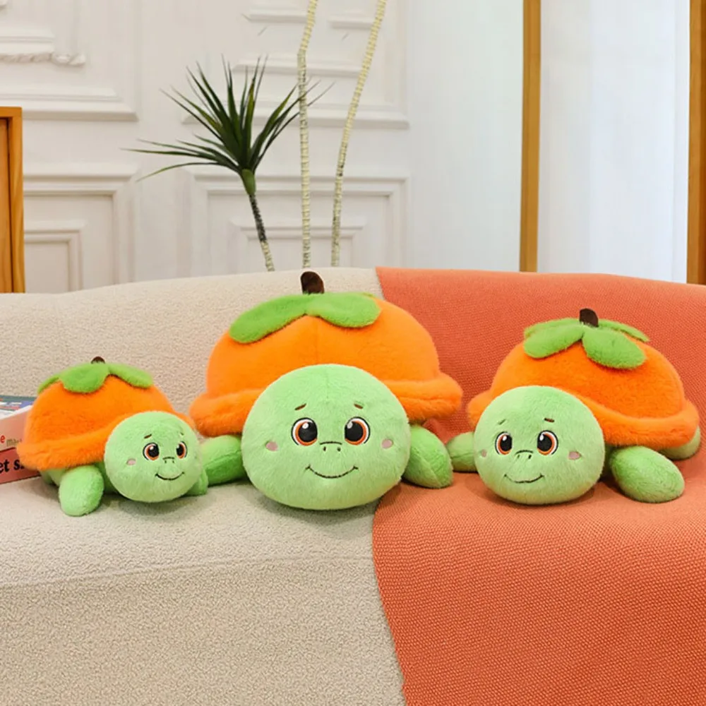 Persimmon Schildkröte Plüschtiere Kürbis Flauschige Schildkröte Gefüllte Puppe Weiche Niedliche Schildkröte Tierpuppe Kindergeburtstag Weihnachten