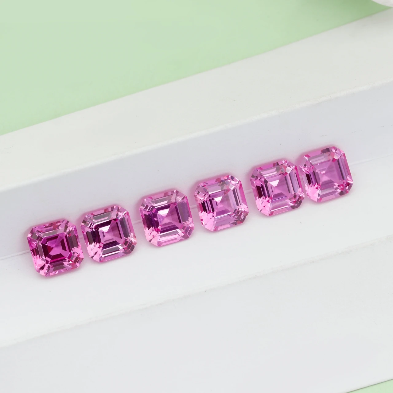 

Asscher Cut Lab Grown Pink Sapphire For DIY Advanced DIY Jewelry Making Inlay Ring Necklace Bracelet With Optional Certificate