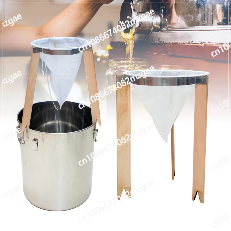 Honey filter bracket, conical, stainless steel bucket, plastic bucket, portable tool for honey collection for general artifacts