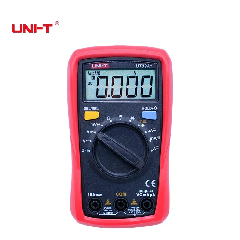 UNI-T UT33A +/B +/C +/D + مقياس رقمي متعدد المدى التلقائي 600 فولت LCD أقصى عرض 1999 التيار المتناوب تيار مستمر الجهد الحالي السعة تستر