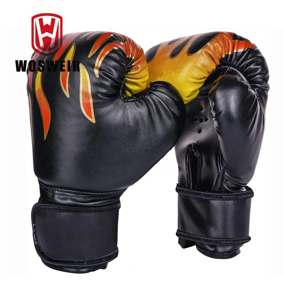 WOSWEIR 6OZ Kids PU Kick Boxing Gloves Punching Karate Muay Thai Guantes De Boxeo Free Fight MMA Sanda Training Equipment