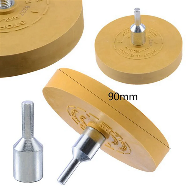 

A19F-3X Car Decal Remover Pneumatic Rubber Remover Wheel Film Glue Removal Eraser Scraper Plate Paint Cleaner Polishing Tool