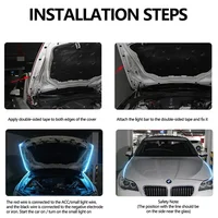 120cm LED Daytime Running Light Scan Starting Car Hood Decorative Lights DRL Auto Engine Hood Guide Decorative Ambient Lamp 12V 2