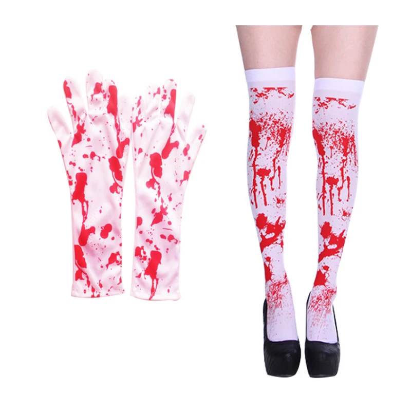 New Men And Women Suitable Stockings Halloween Easter Party Skeleton Blood Skull Socks