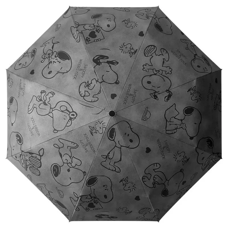 Snoopy Automatic Umbrella Rain Sun Rain Anti Uv Windproof Beach Umbrella Cute Girl Parasol Folding Umbrellas Rain Women Portable