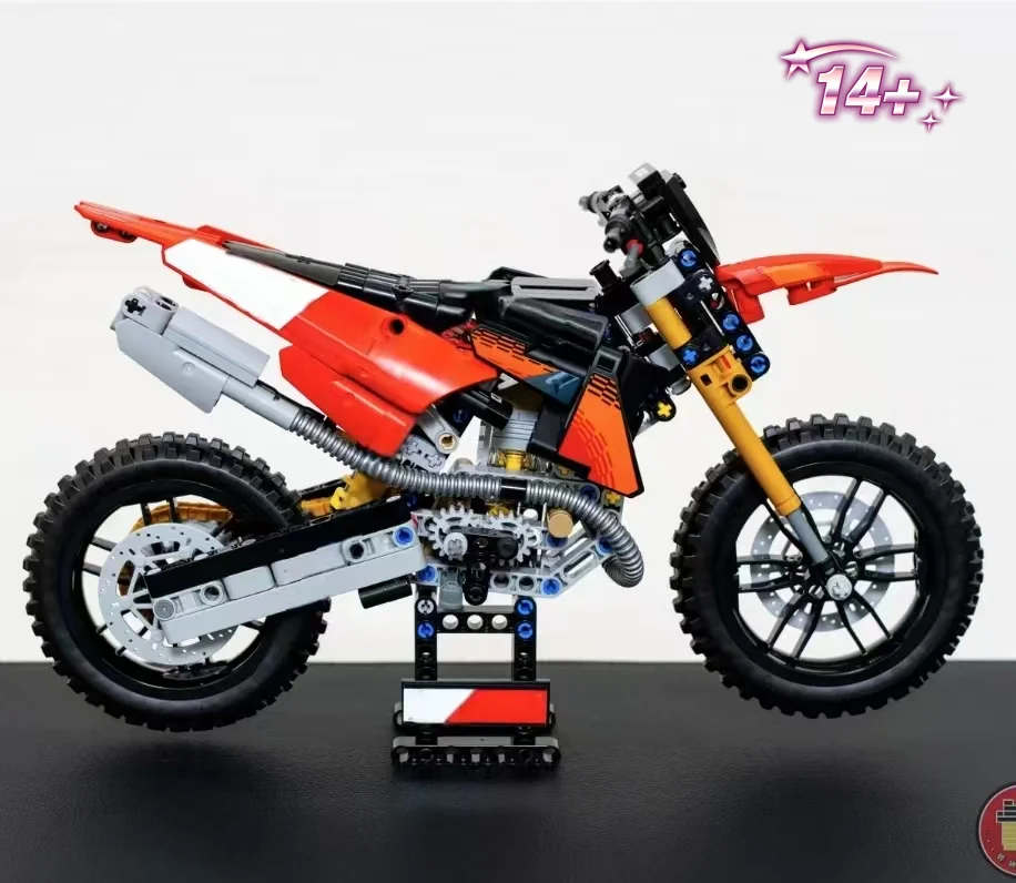 2026 New  Holiday Gift Choice, Off Road Motorbike Block Model, Family Interactive Building Display Creative Collect