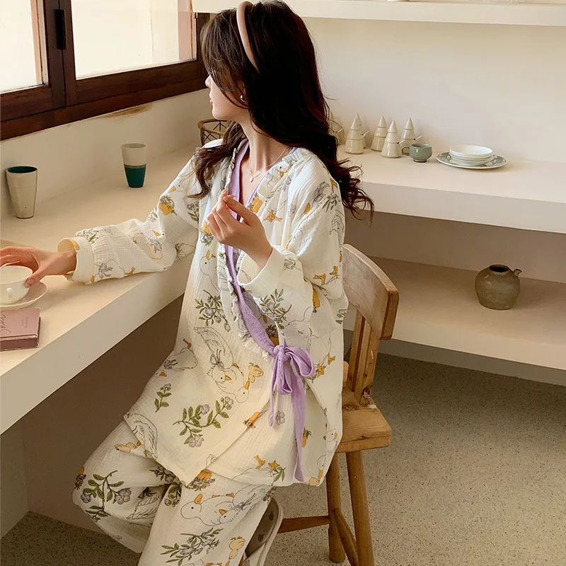 100% Cotton Thin Maternity Nursing Sleepwear Suit Plus Size Loose Sleep Lounge Wear Clothes for Pregnant Women Pregnancy Pajamas